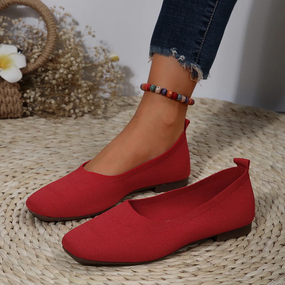 Square Toe Flat Slip-Ons - Image 7