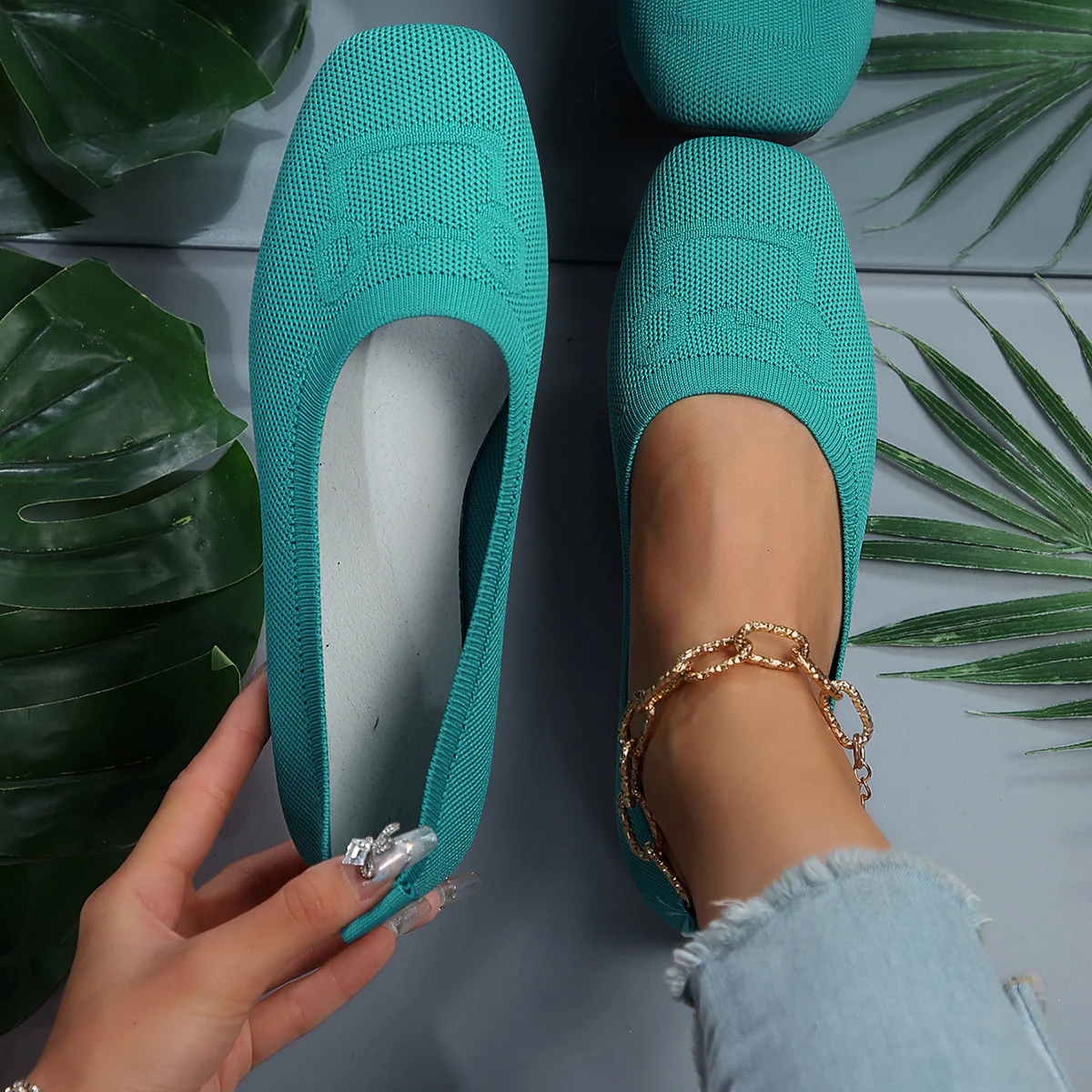 Square Toe Flat Slip-Ons - Image 8