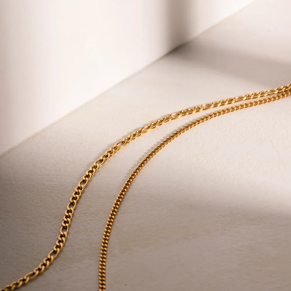 Stainless Steel Double-Layered Necklace - Image 5