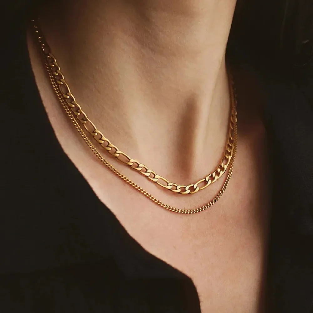 Stainless Steel Double-Layered Necklace - Image 6