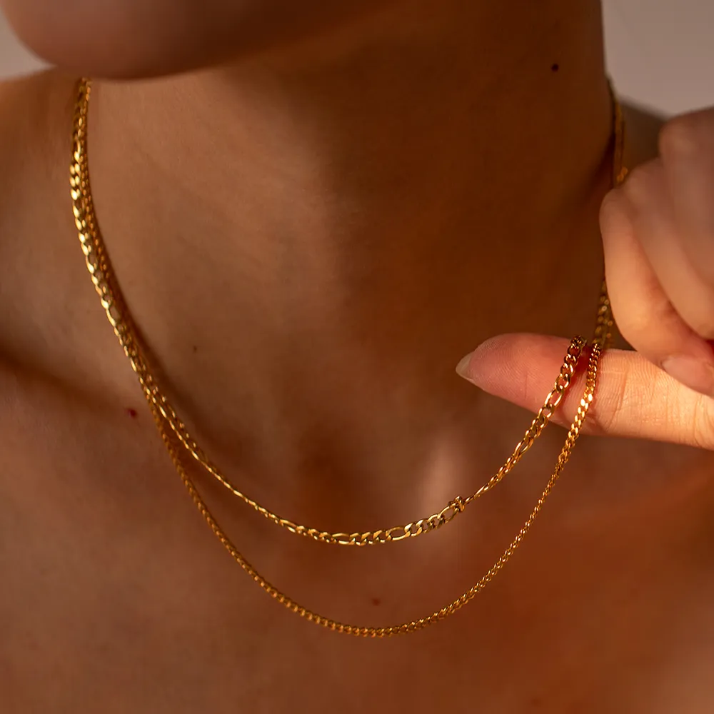 Stainless Steel Double-Layered Necklace - Image 7