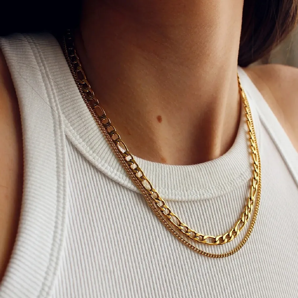 Stainless Steel Double-Layered Necklace - Image 8