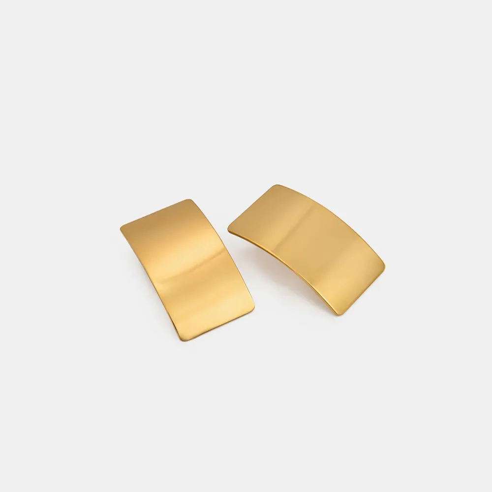 Stainless Steel Rectangle Earring - Image 4