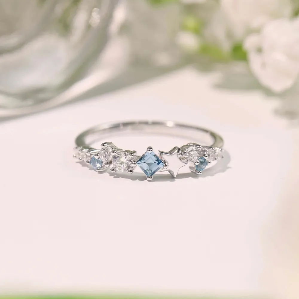 Star Inlaid Zircon Ring - Image 2