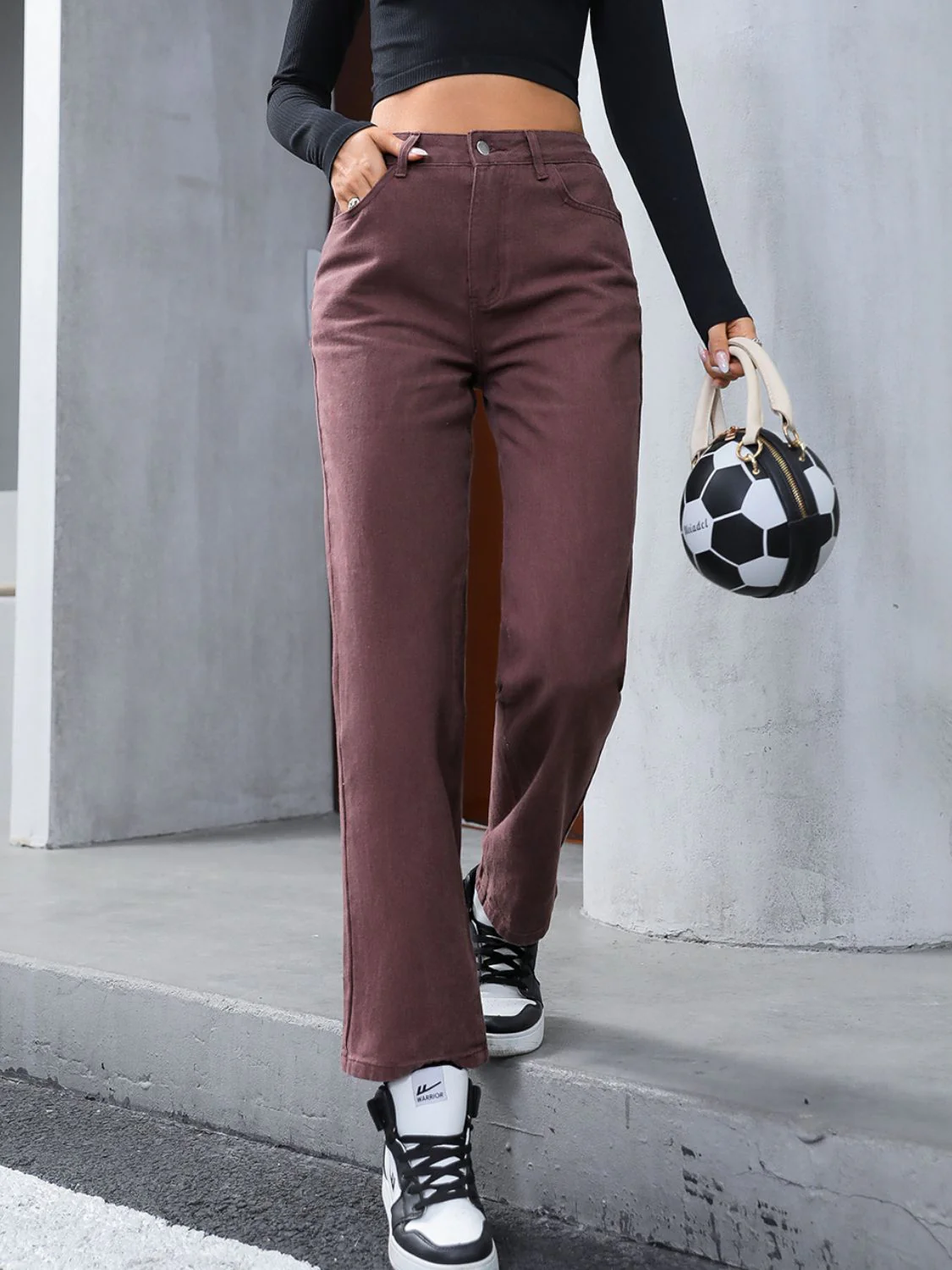 Straight Leg Jeans with Pockets - Image 5