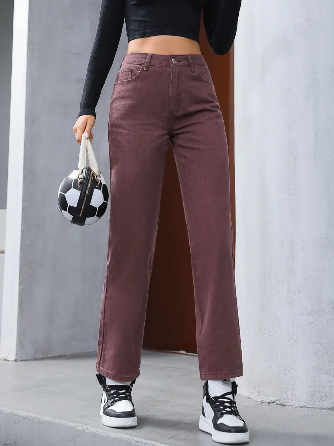 Straight Leg Jeans with Pockets - Image 6
