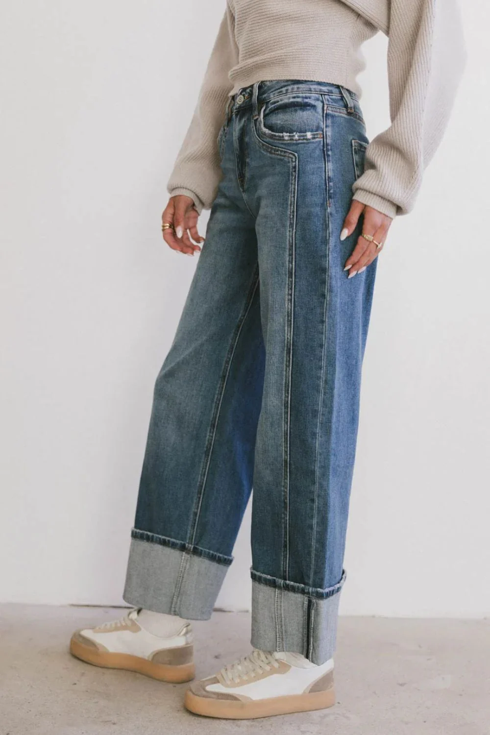 Straight Leg Jeans with Pockets - Image 4