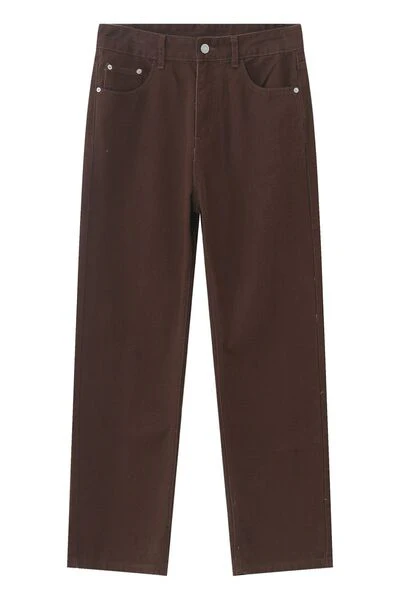 Straight Leg Jeans with Pockets - Image 11