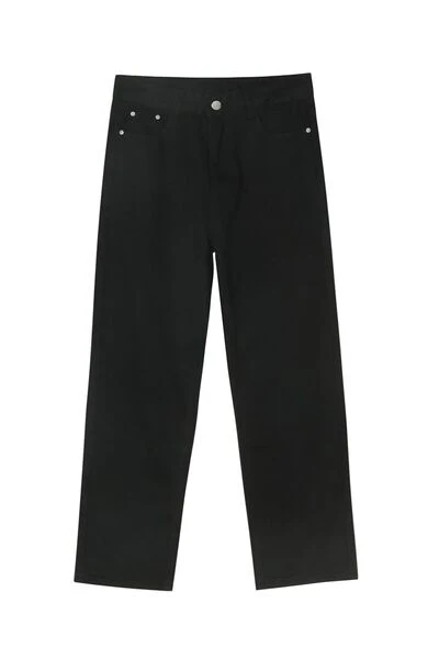 Straight Leg Jeans with Pockets - Image 4