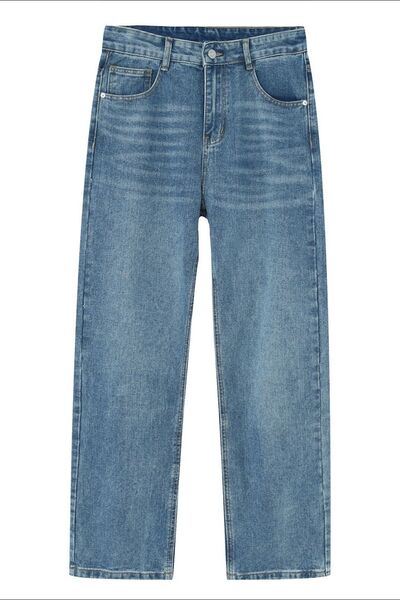 Straight Leg Jeans with Pockets - Image 7