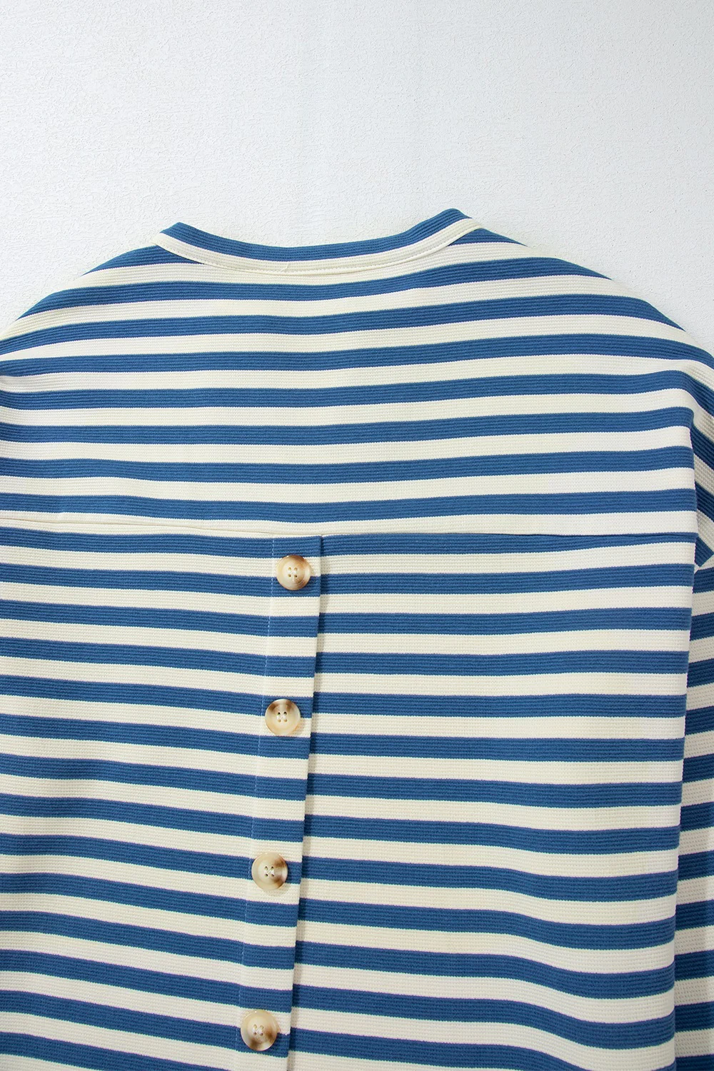 Stripe Chest Pocket Notched Top - Image 9