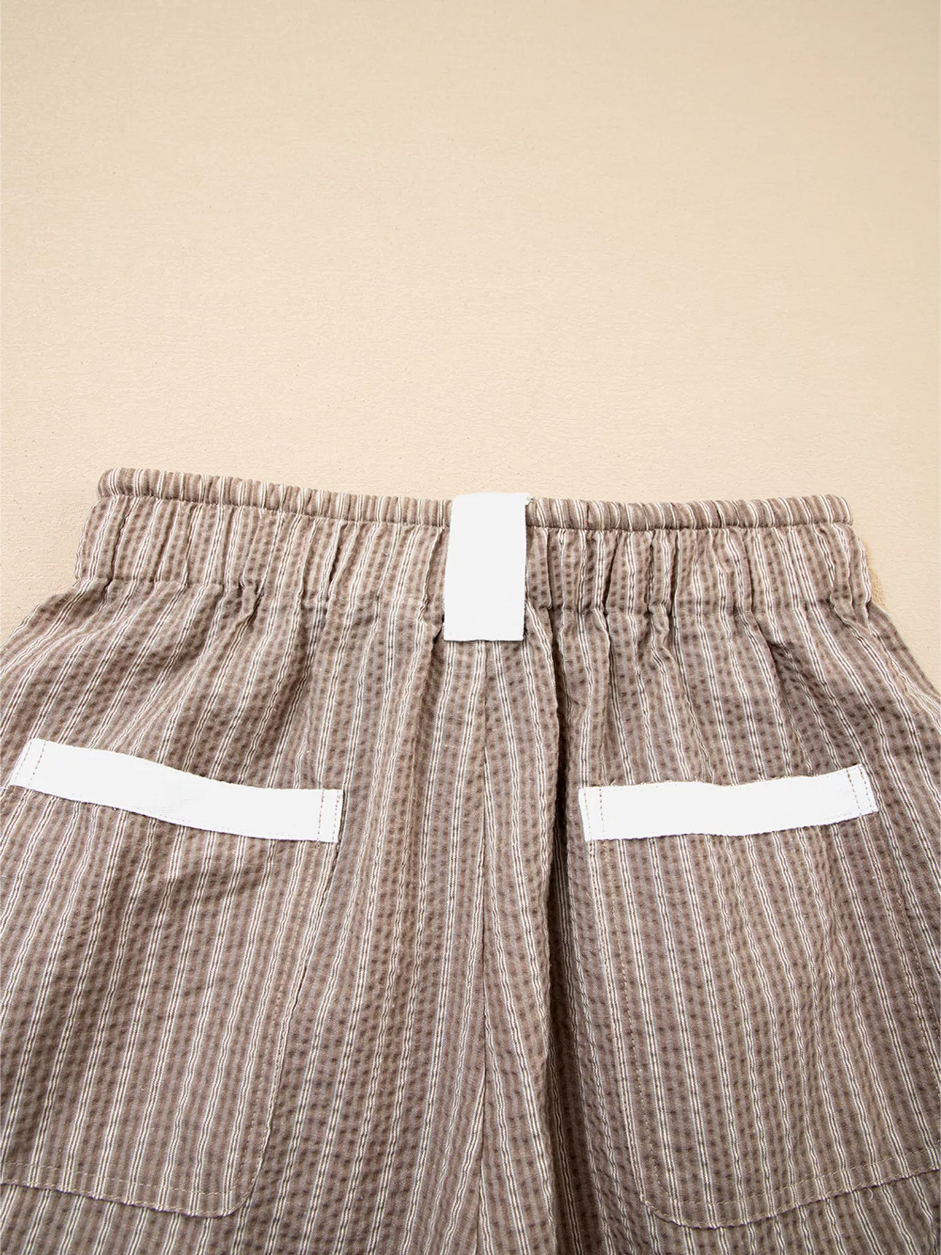 Stripe Drawstring Cargo Jogger Pants with Pockets - Image 10