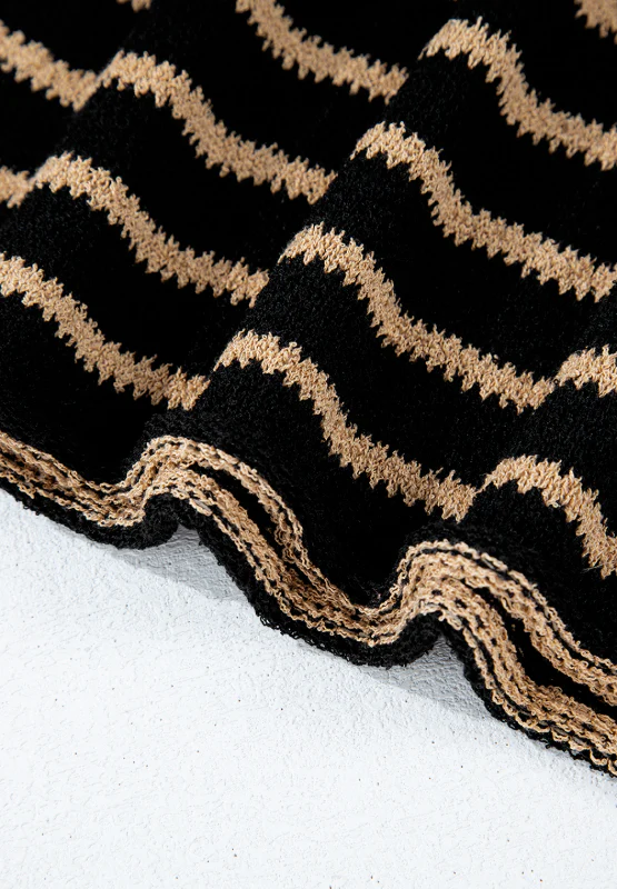 Stripe Drop Shoulder Round Neck Sweater - Image 7