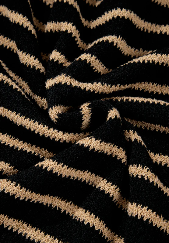Stripe Drop Shoulder Round Neck Sweater - Image 8