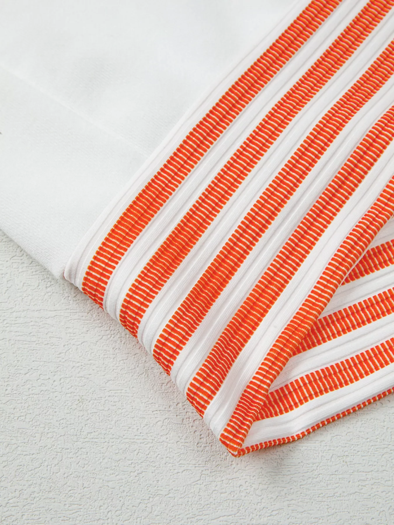 Stripe V Neck Drop Shoulder Patchwork Long Sleeve Top - Image 7
