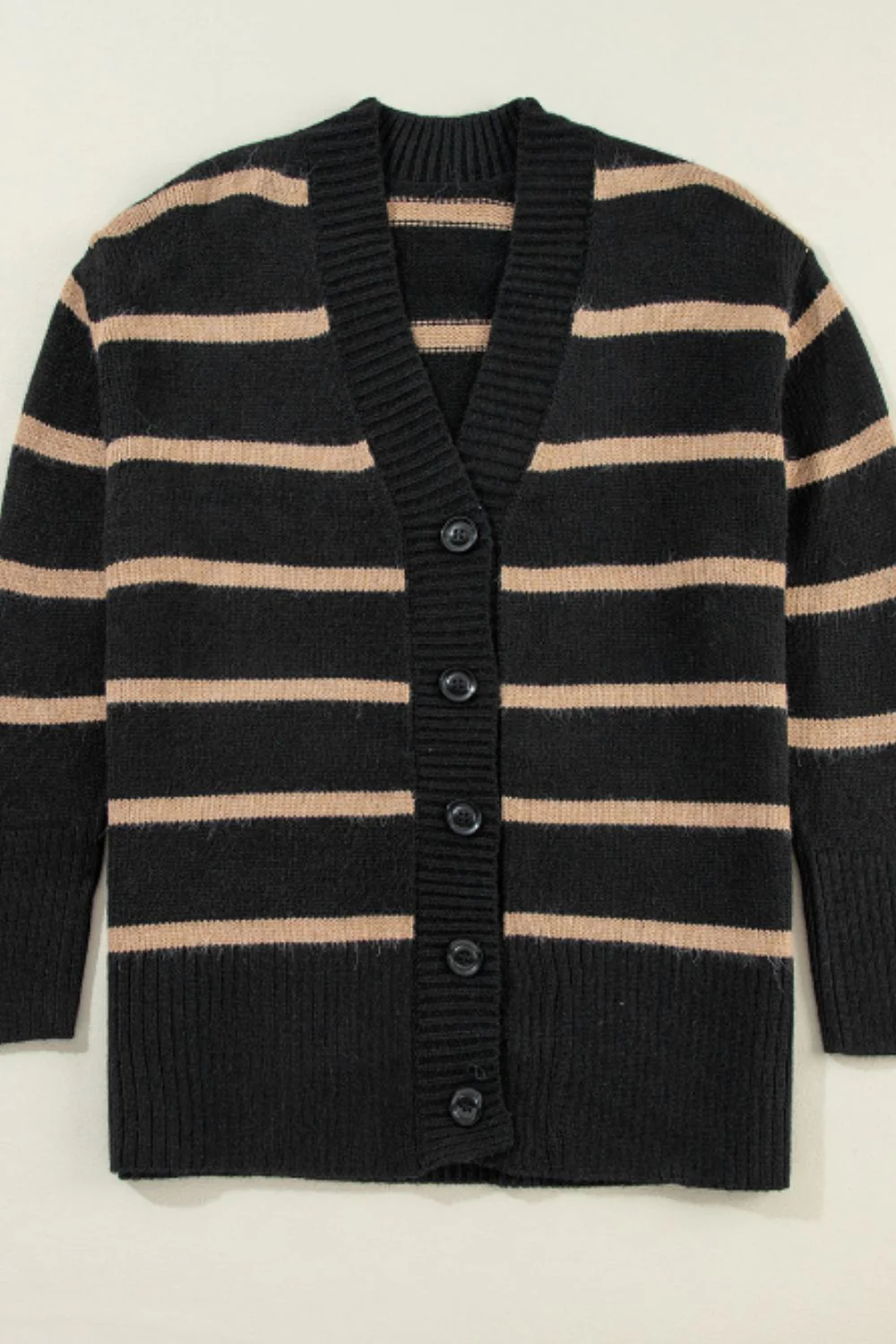 Striped Button Down Long Sleeve Cardigan - Image 13