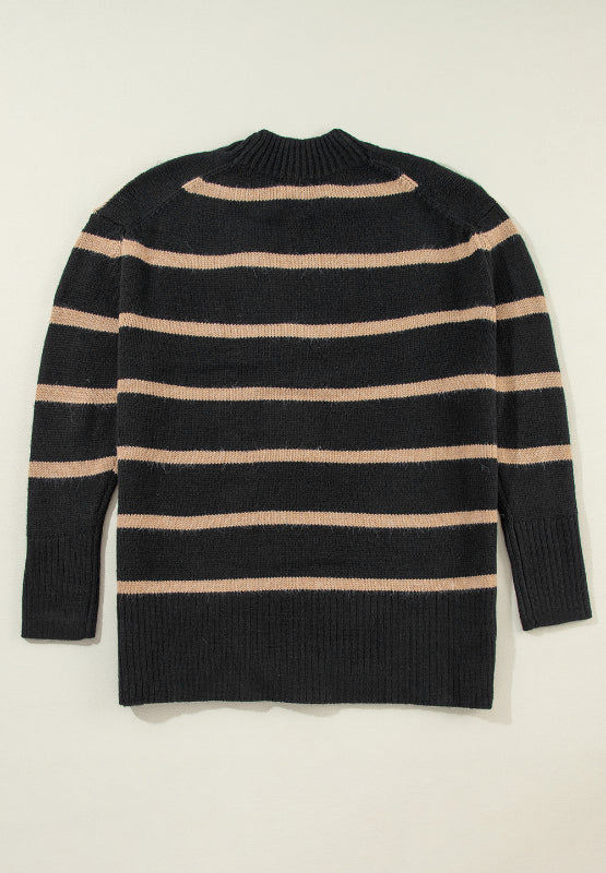 Striped Button Down Long Sleeve Cardigan - Image 14