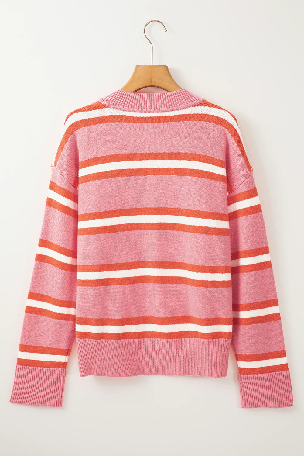 Striped Button Down Long Sleeve Cardigan - Image 14