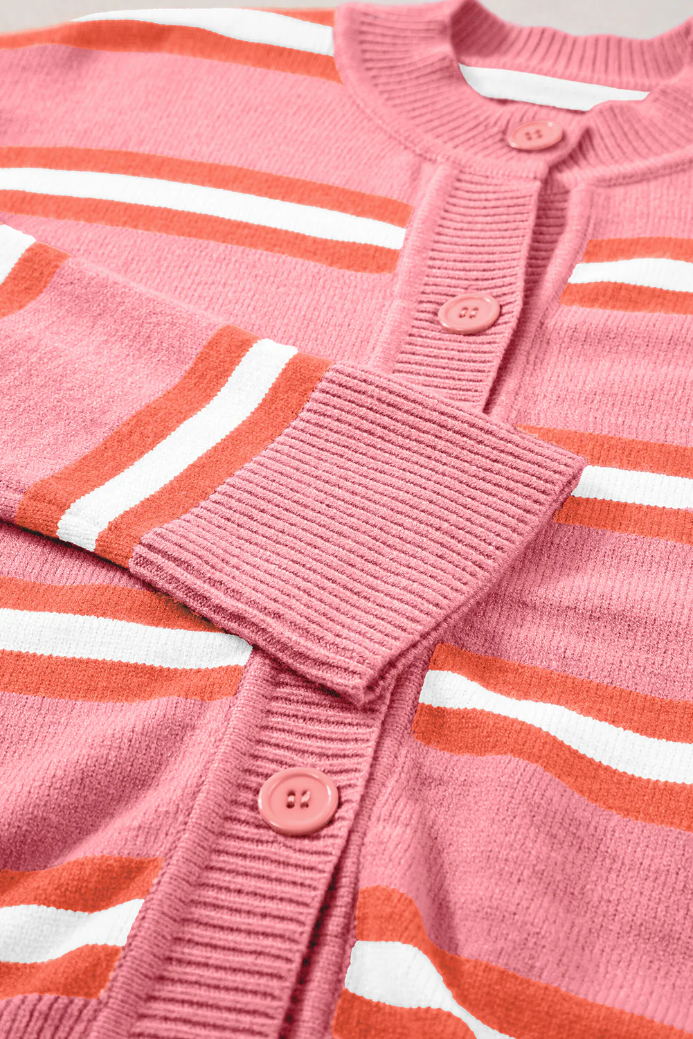 Striped Button Down Long Sleeve Cardigan - Image 16