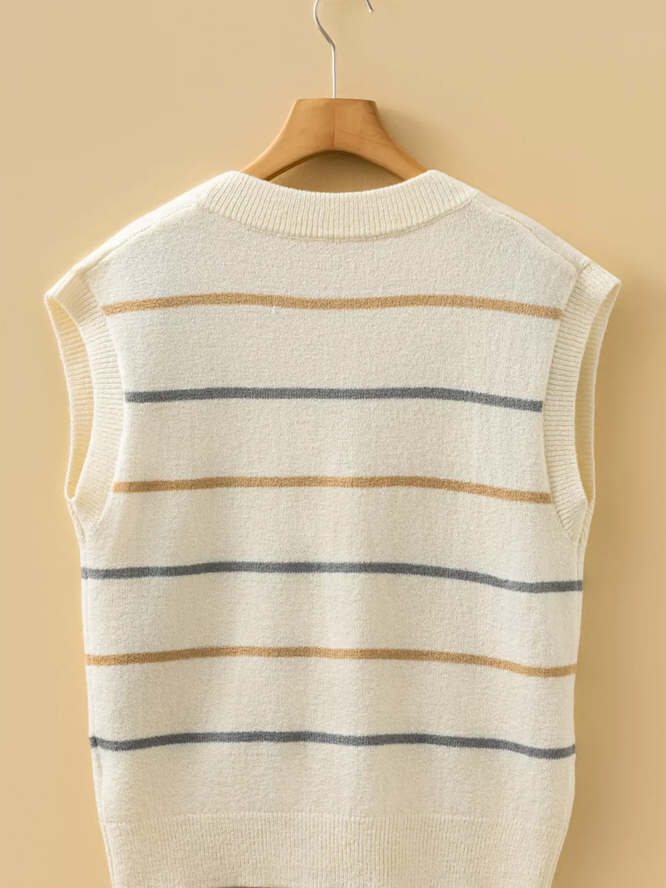 Striped Button-Down Sweater Vest - Image 3