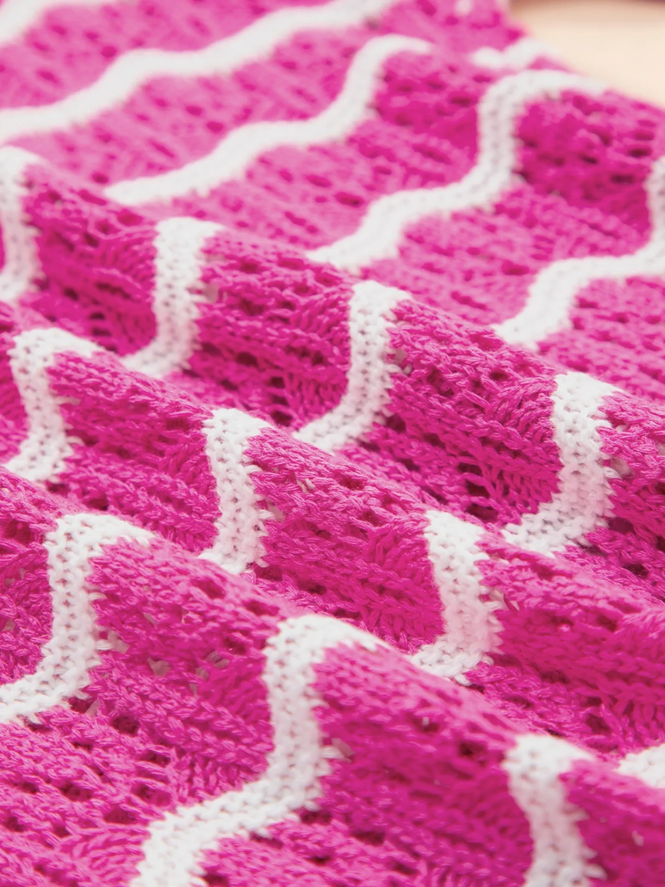 Striped Crochet Tie-Front Cardigan - Image 10