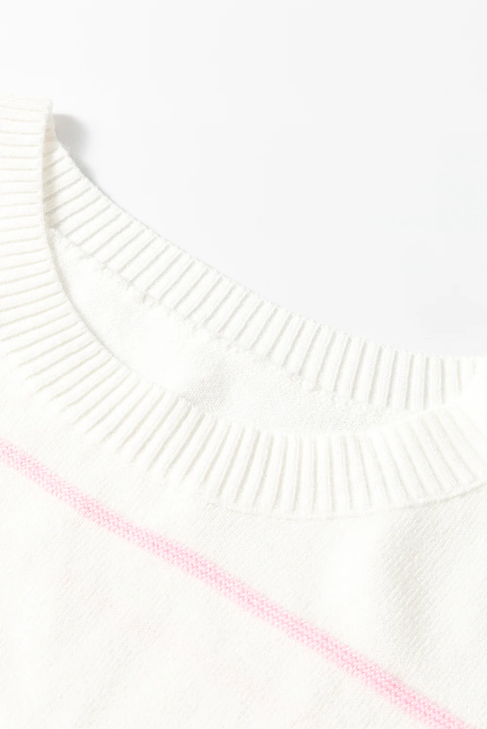 Striped Half Sleeve Drop Shoulder Sweater - Image 8
