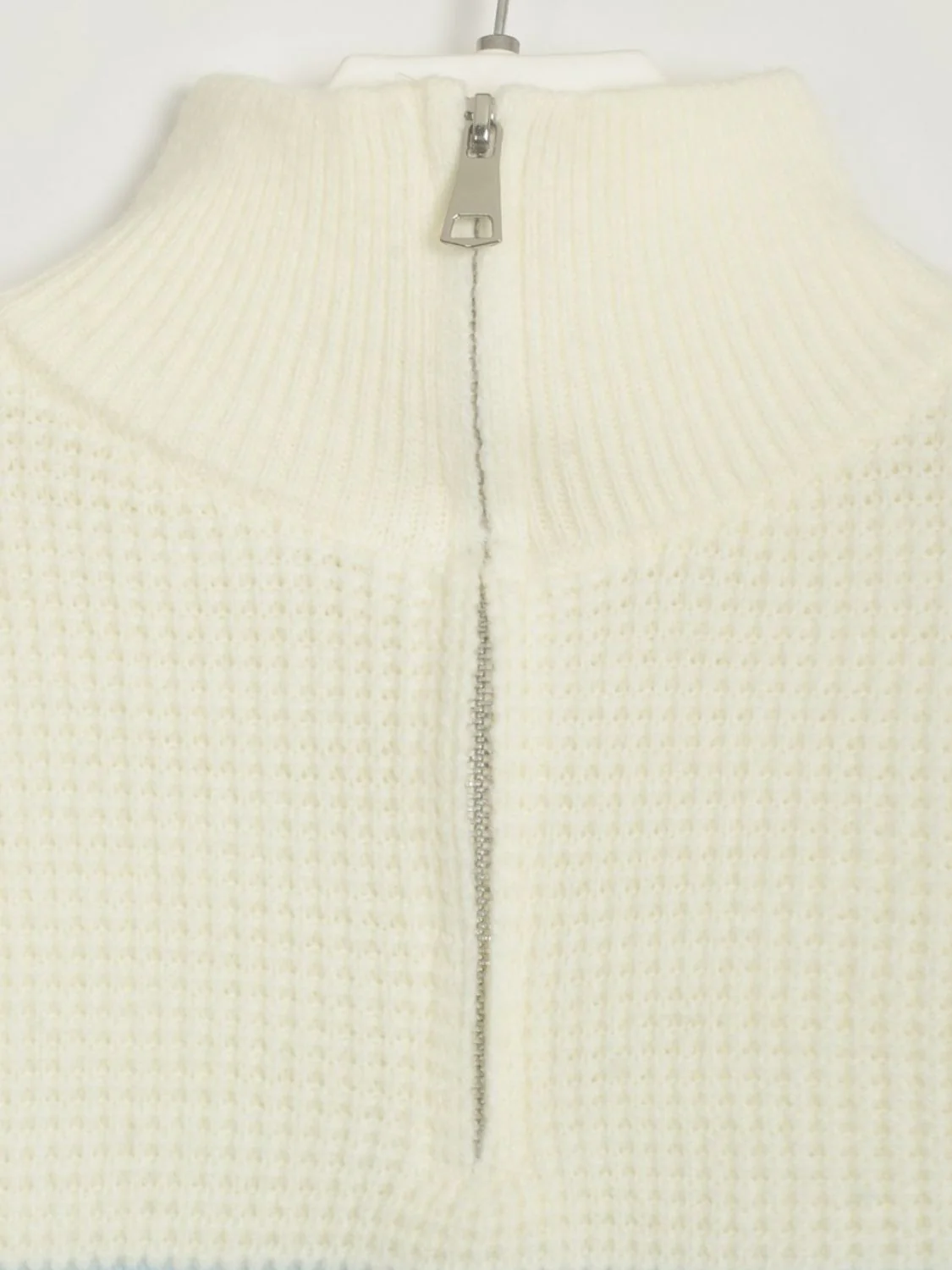 Striped Half Zip Long Sleeve Sweater - Image 11