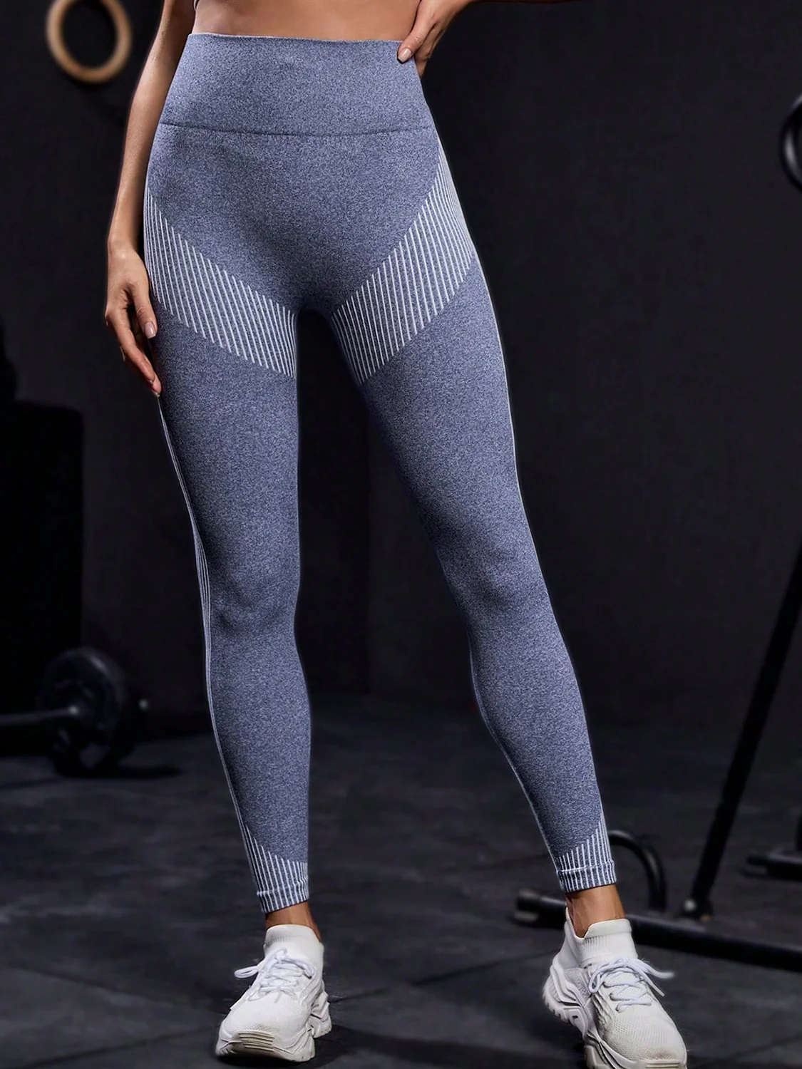 Striped High Waist Active Pants - Image 3