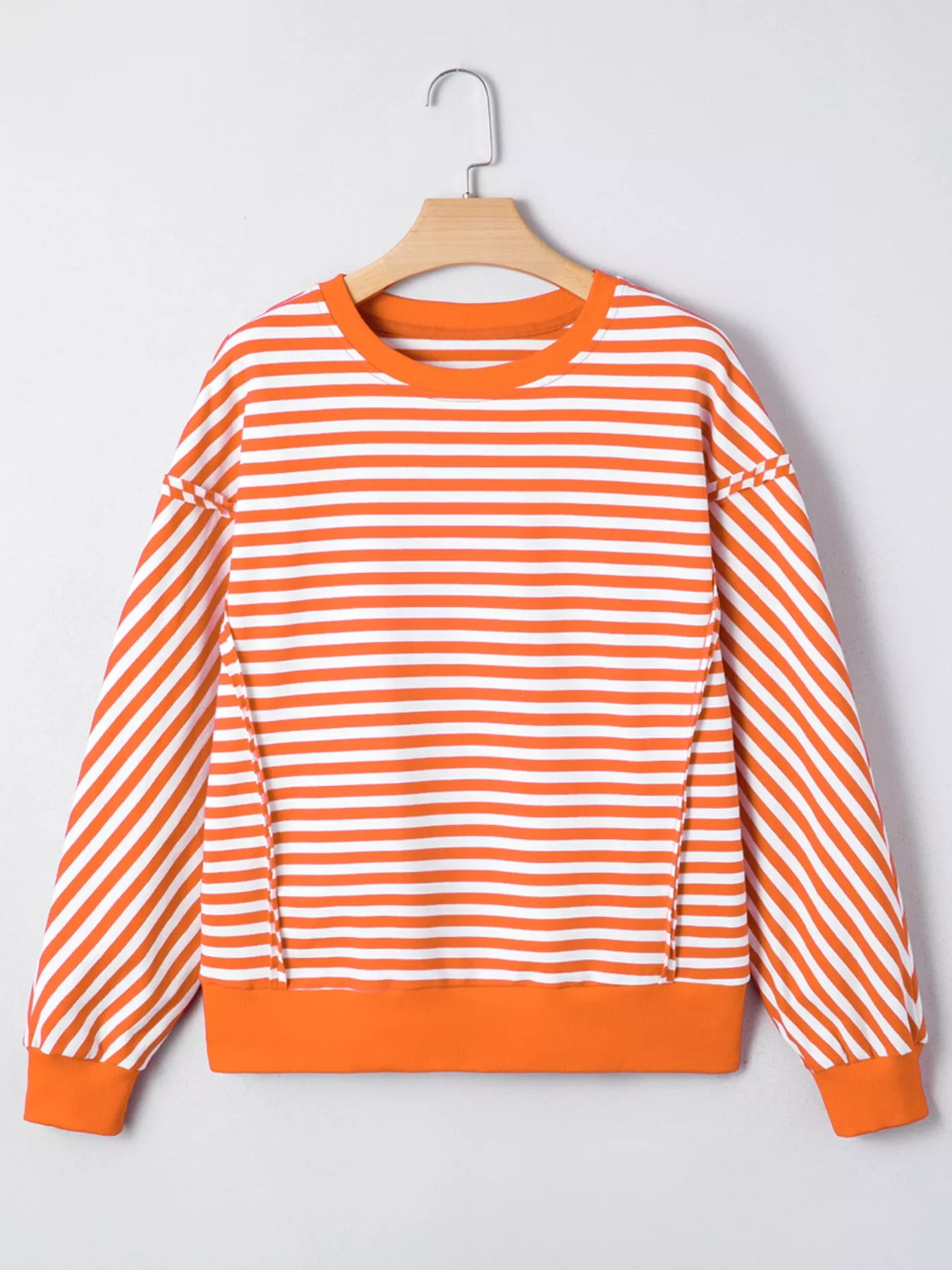 Striped Long Sleeve Casual Sweatshirt - Image 5