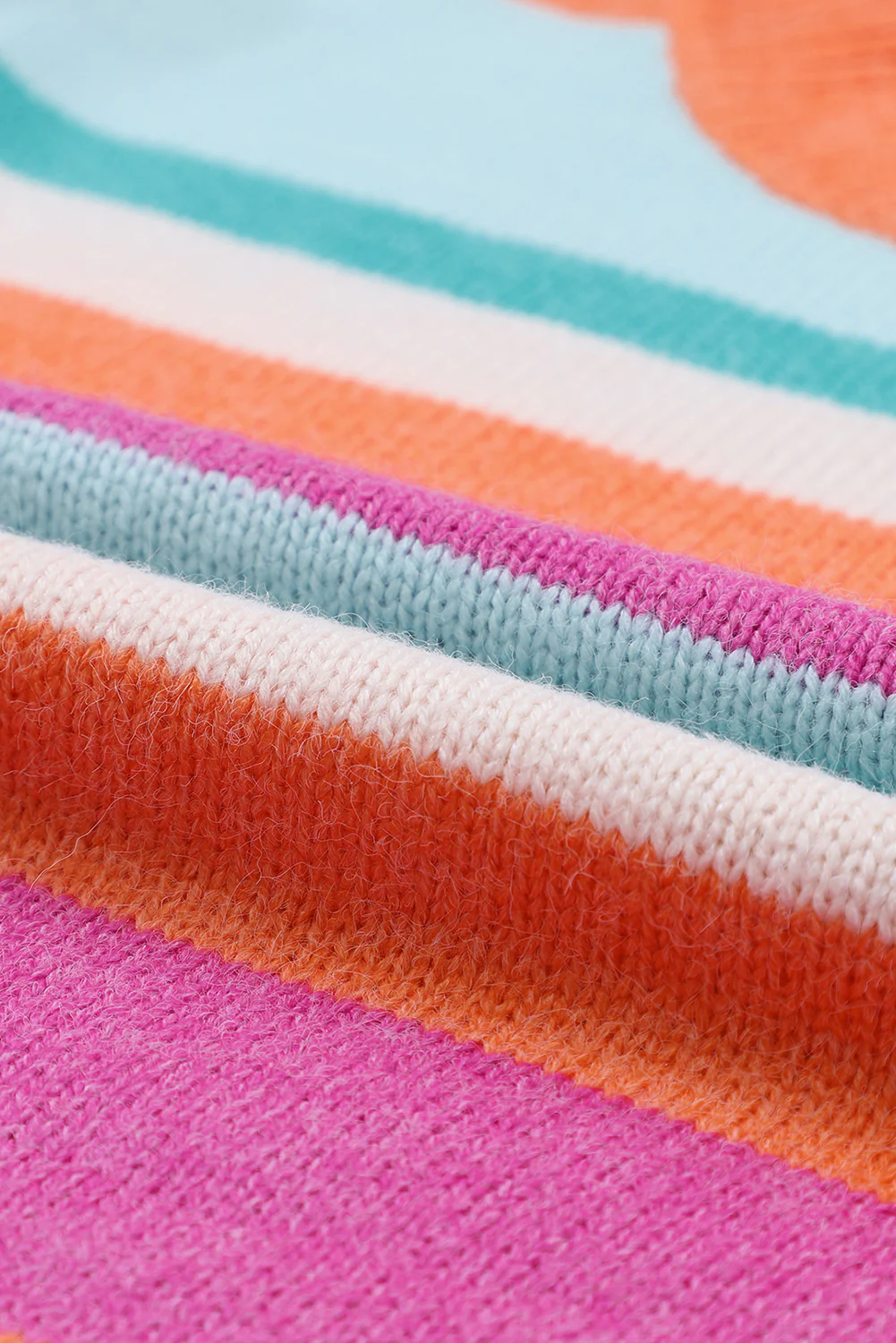 Striped Round Neck Drop Shoulder Sweater - Image 11