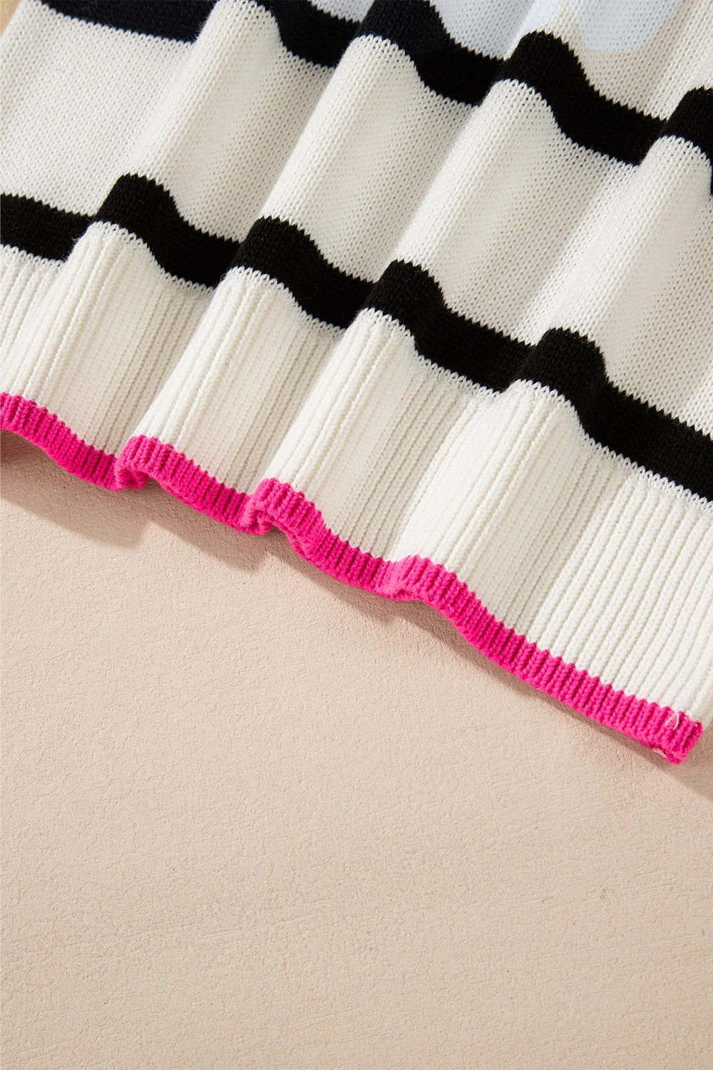 Striped Round Neck Drop Shoulder Sweater - Image 12