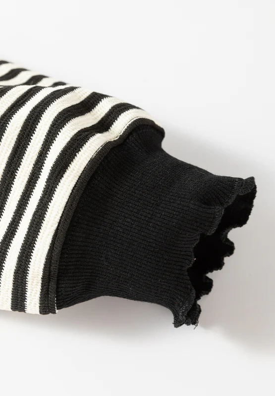 Striped Round Neck Long Sleeve Sweatshirt - Image 25