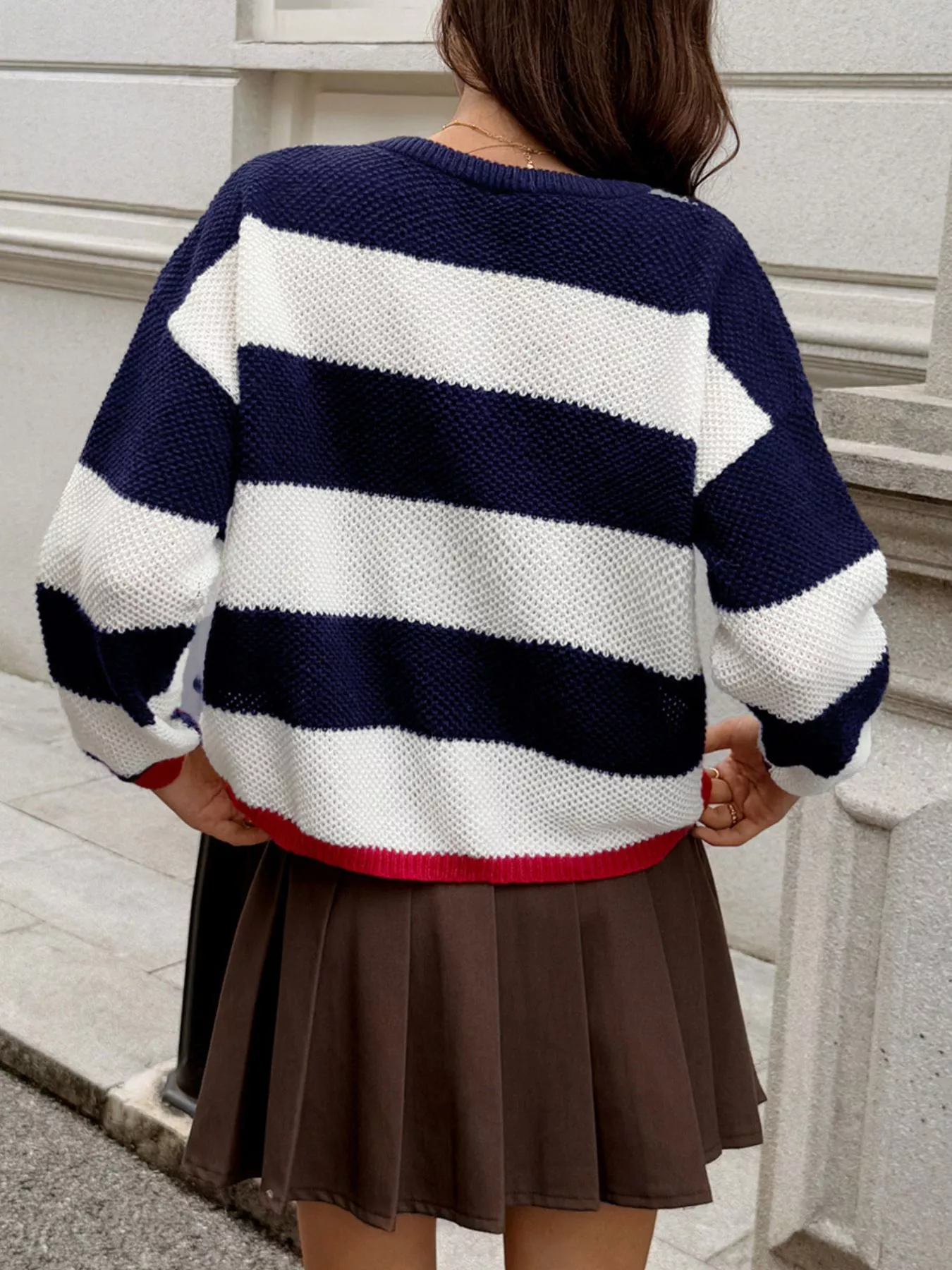 Striped Round Neck Sweater - Image 5
