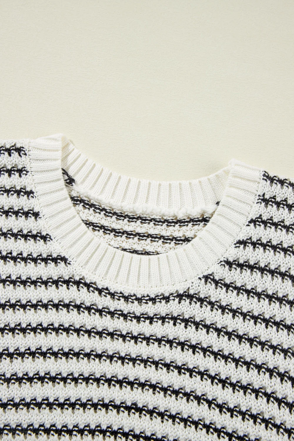 Striped Round Neck Sweater Vest - Image 10