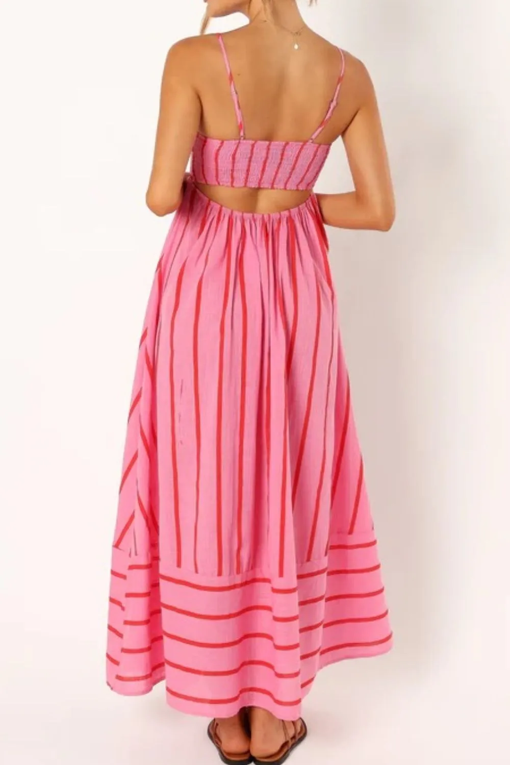 Striped Square Neck Cami Dress - Image 3