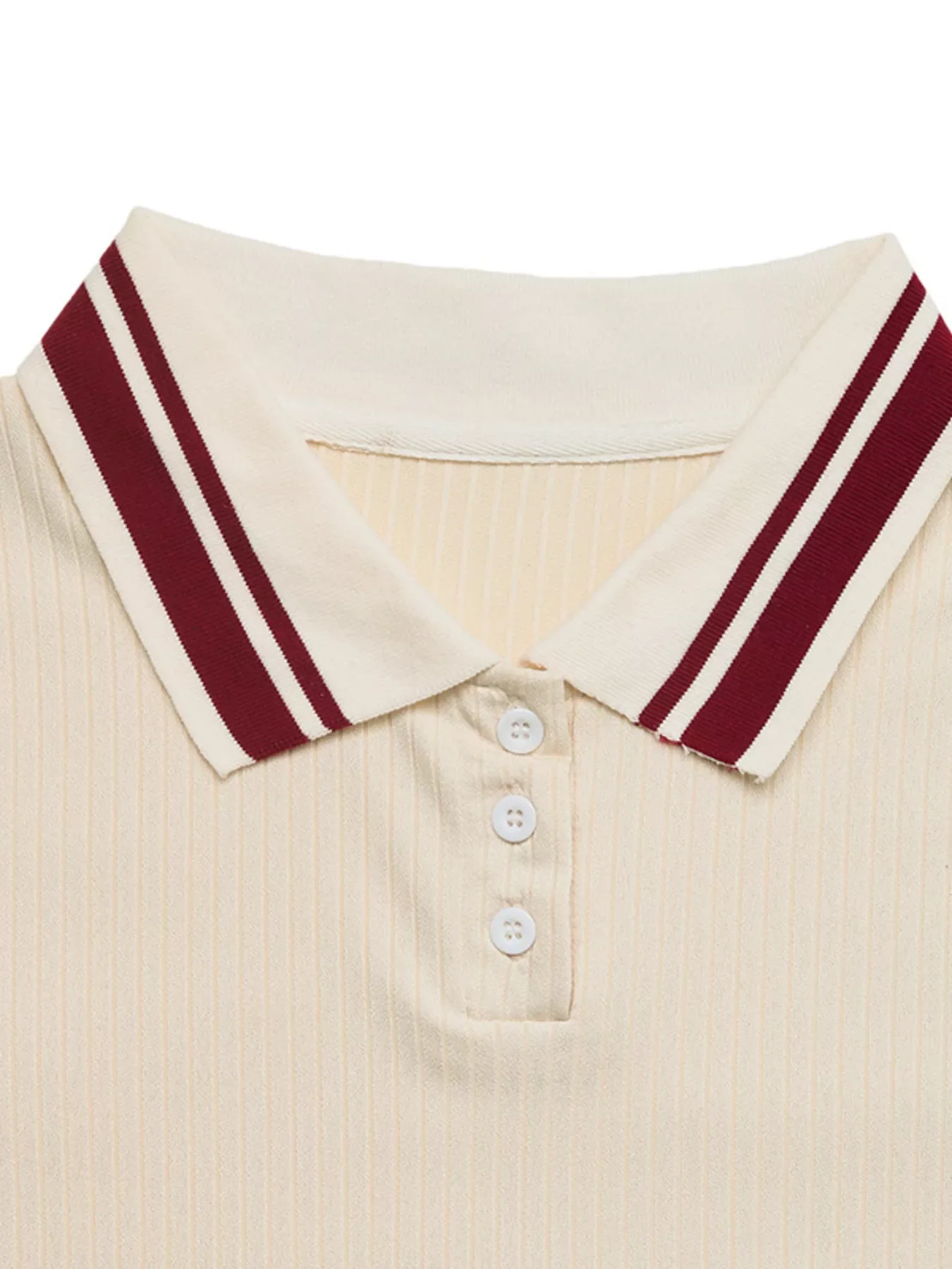Striped Trim Short Sleeve Top - Image 6
