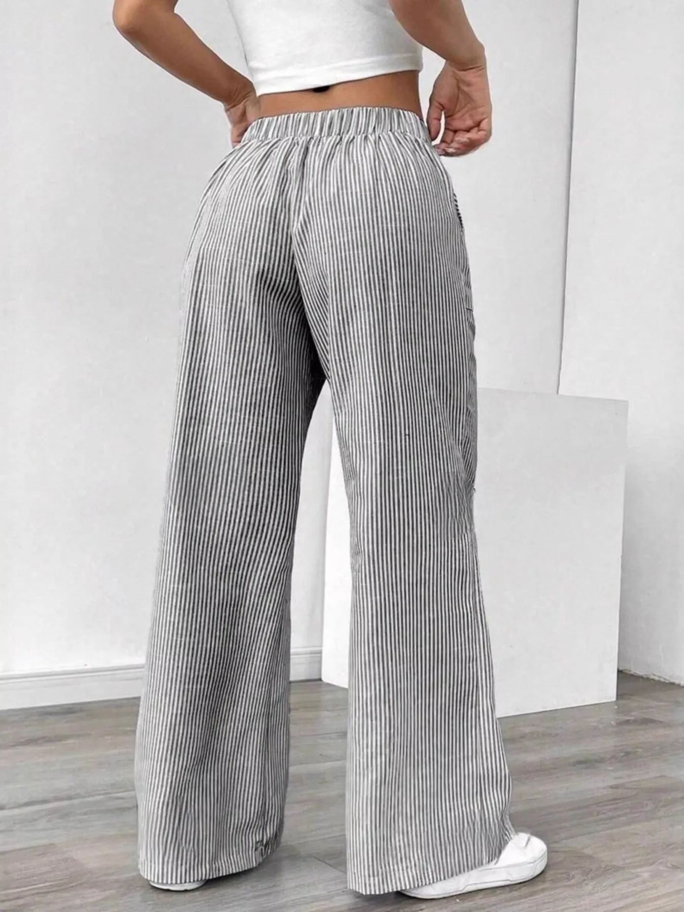 Striped Wide Leg Pants - Image 2