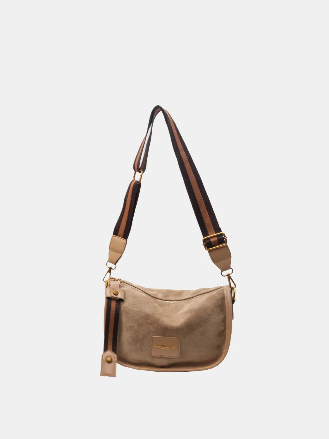 Suede Adjustable Strap Shoulder Bag - Image 10