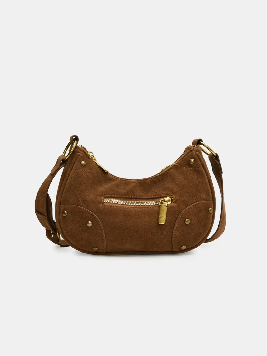 Suede Adjustable Strap Shoulder Bag - Image 10
