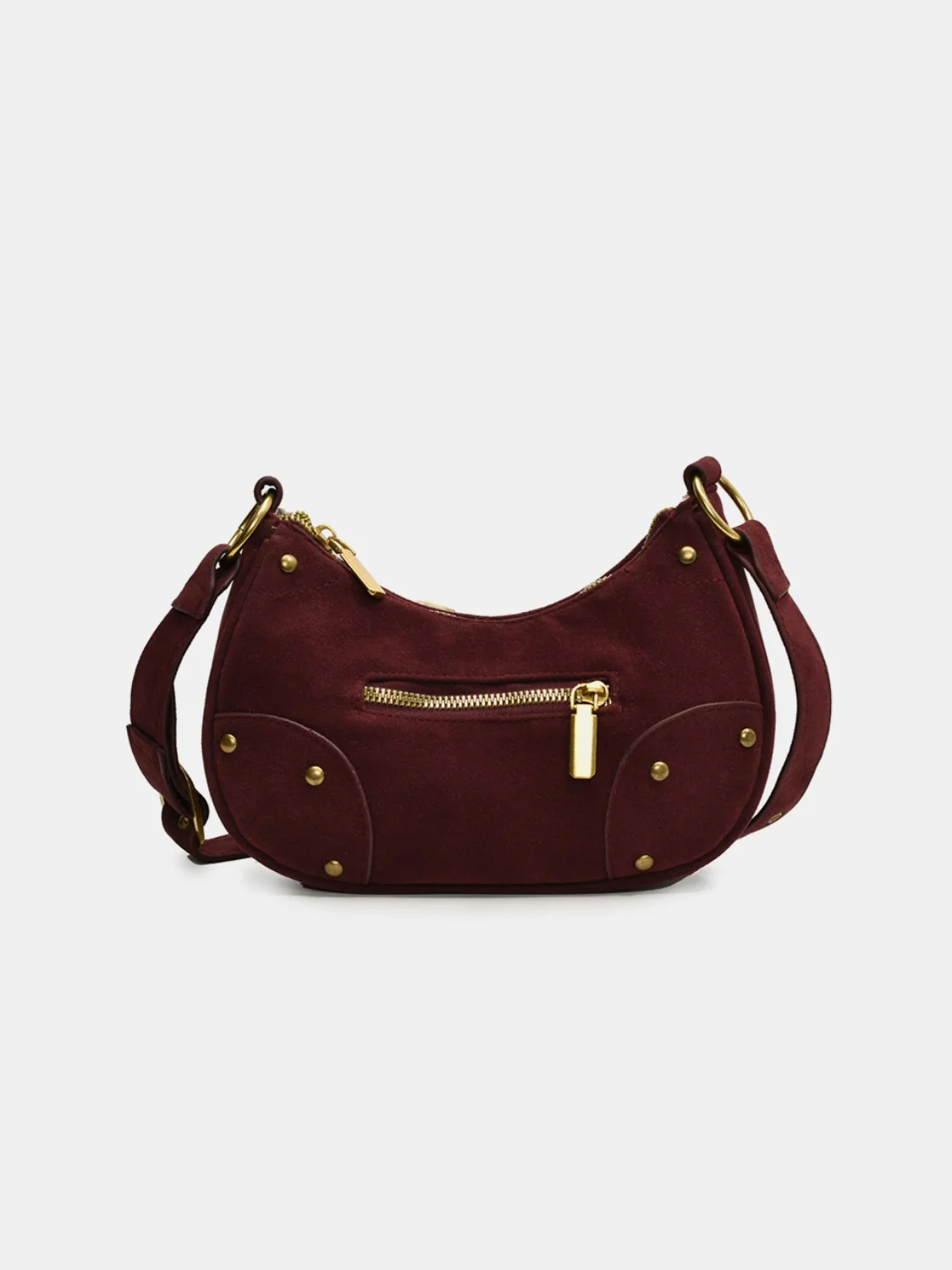 Suede Adjustable Strap Shoulder Bag - Image 15