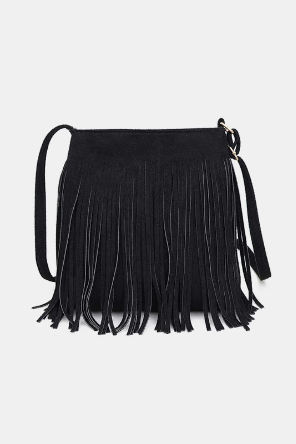 Suede Fringe Shoulder Bag - Image 8