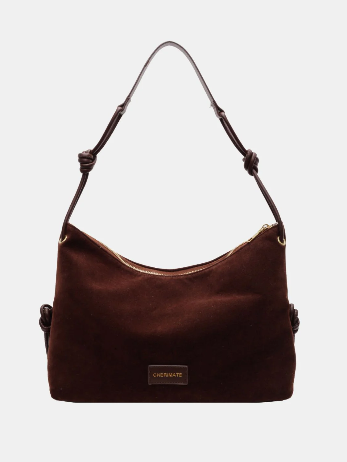 Suede Large Shoulder Bag - Image 7