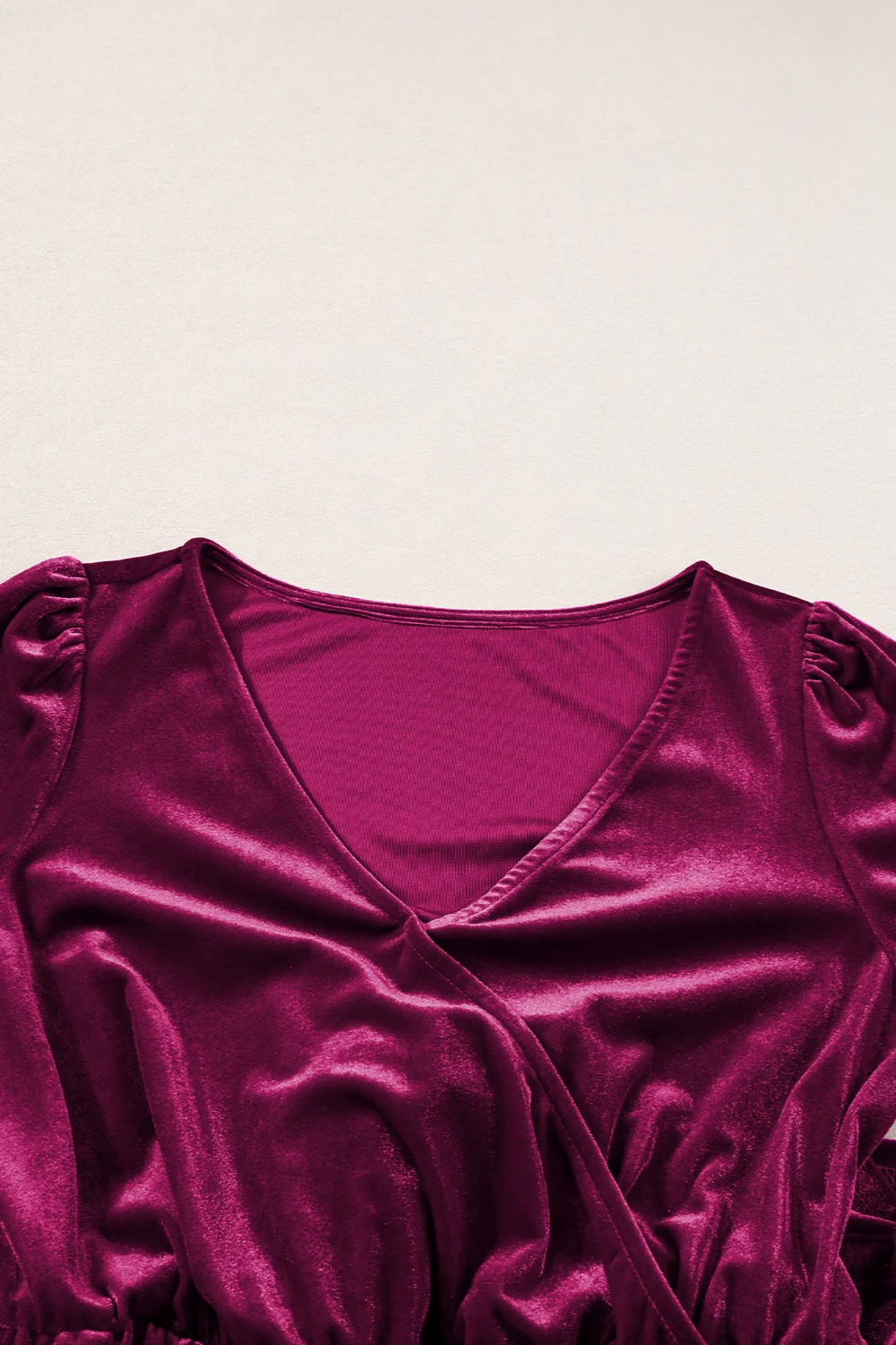 Surplice Flounce Sleeve Romper - Image 4