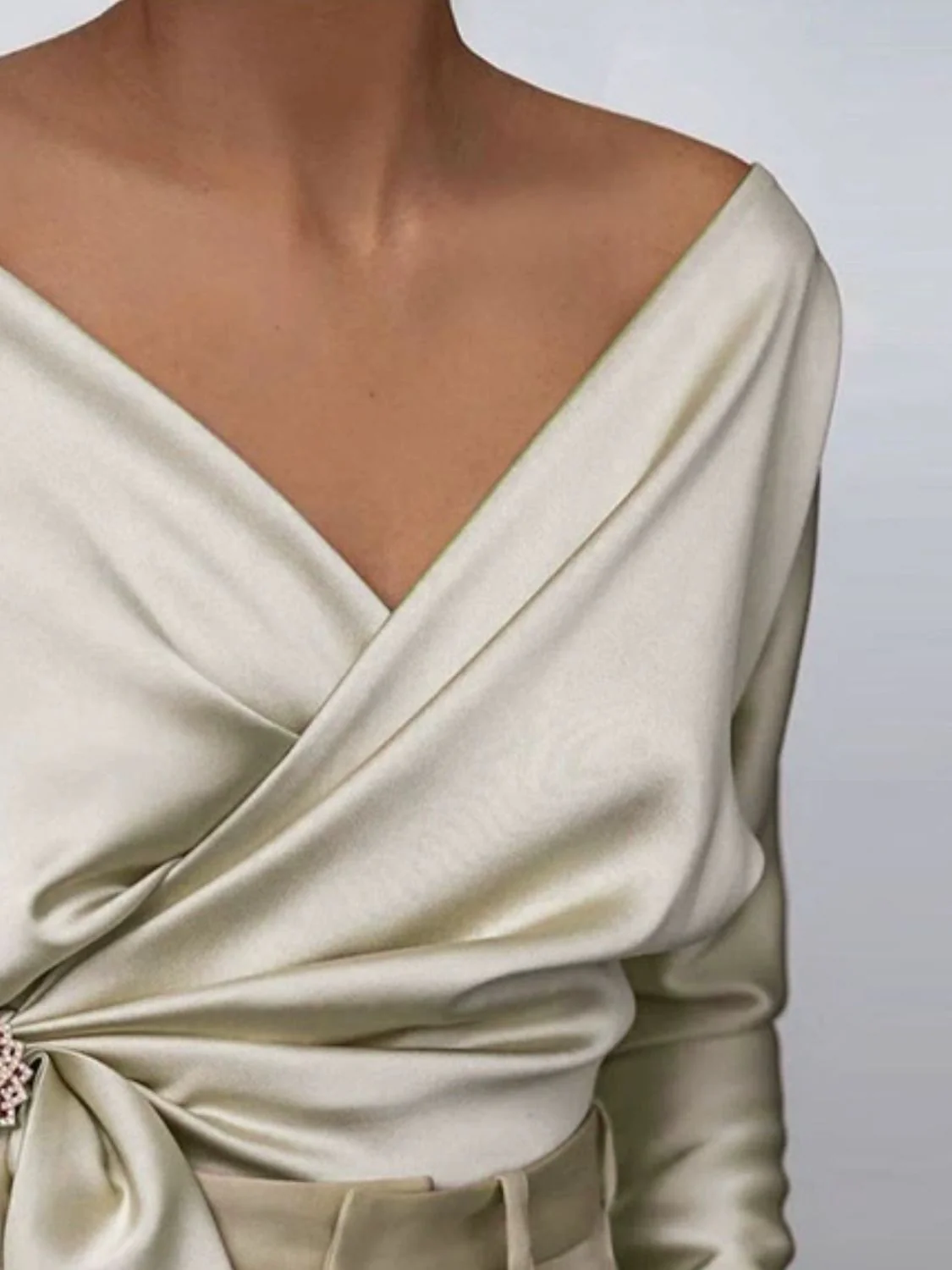 Surplice Long Sleeve Blouse - Image 10