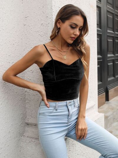 Sweetheart Neck Cropped Cami - Image 2