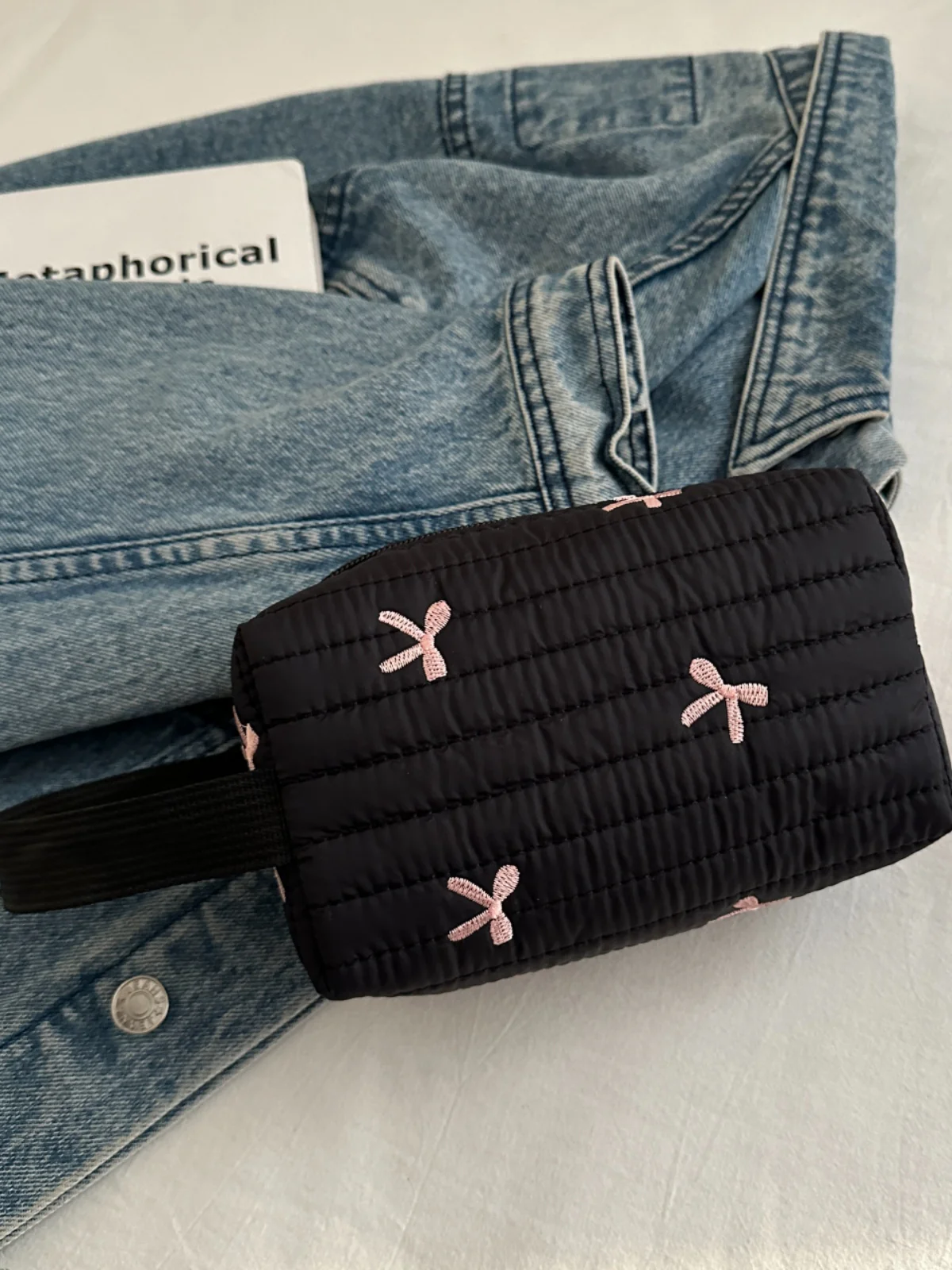 Texture Contrast Bow Wristlet - Image 25