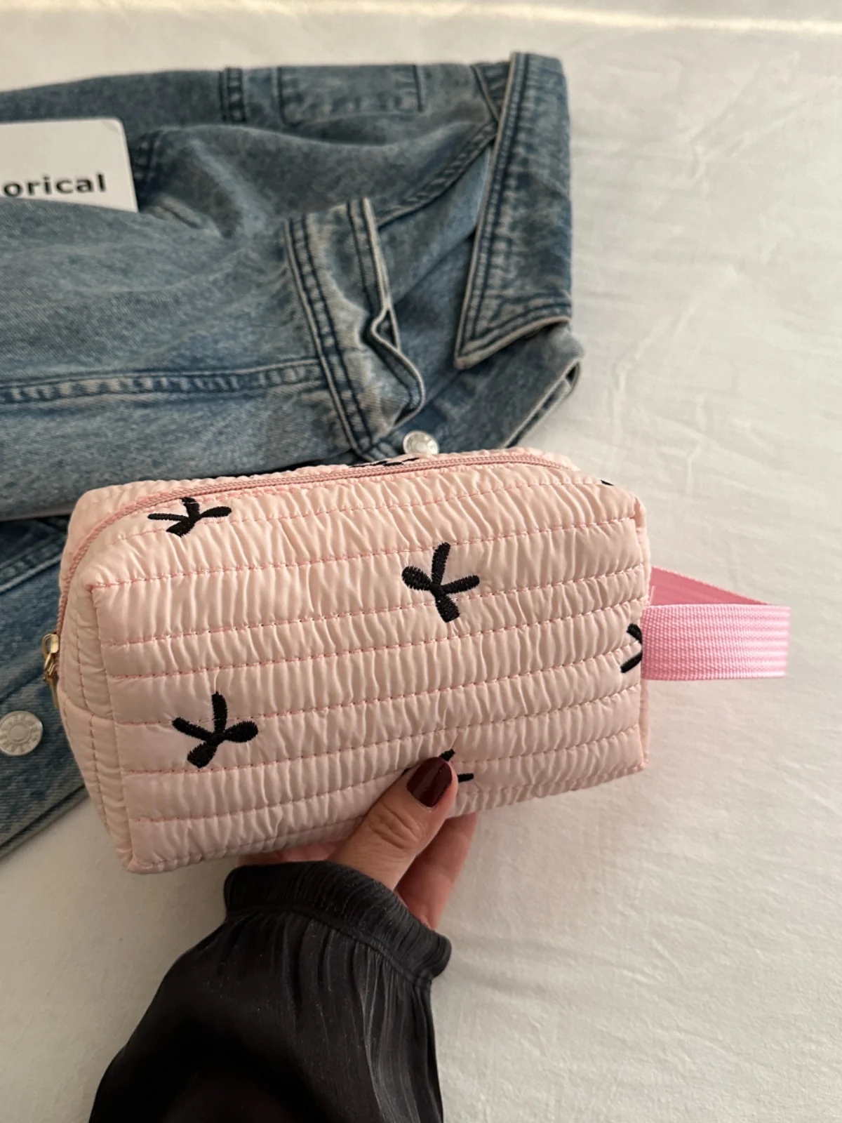 Texture Contrast Bow Wristlet - Image 34