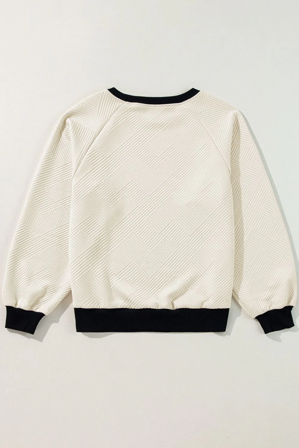 Texture Contrast Long Sleeve Sweatshirt - Image 6