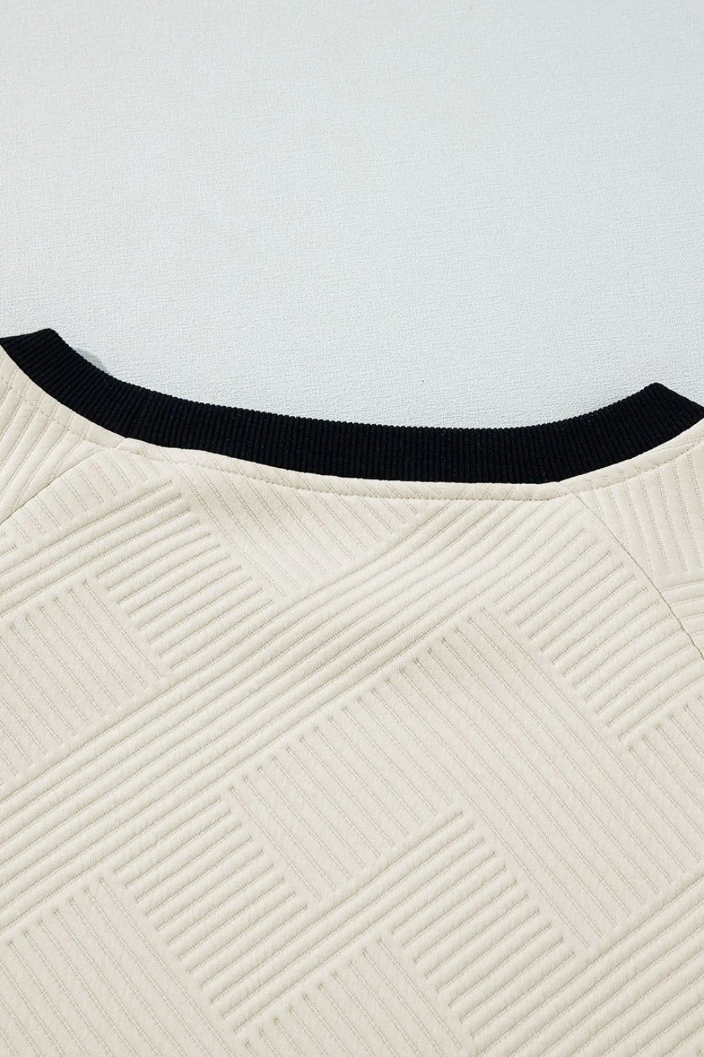 Texture Contrast Long Sleeve Sweatshirt - Image 8