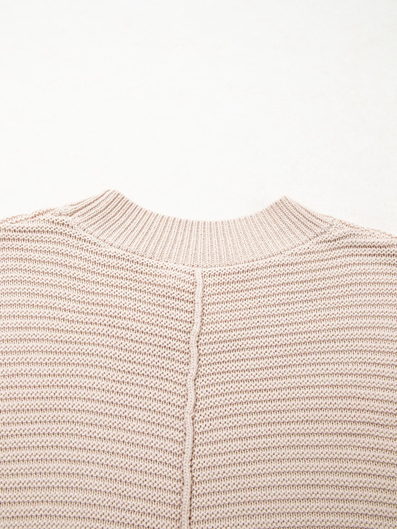 Texture Knitted Dropped Shoulder Sweater - Image 10